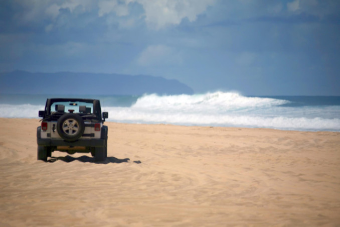 Jeep on an offroad adventure